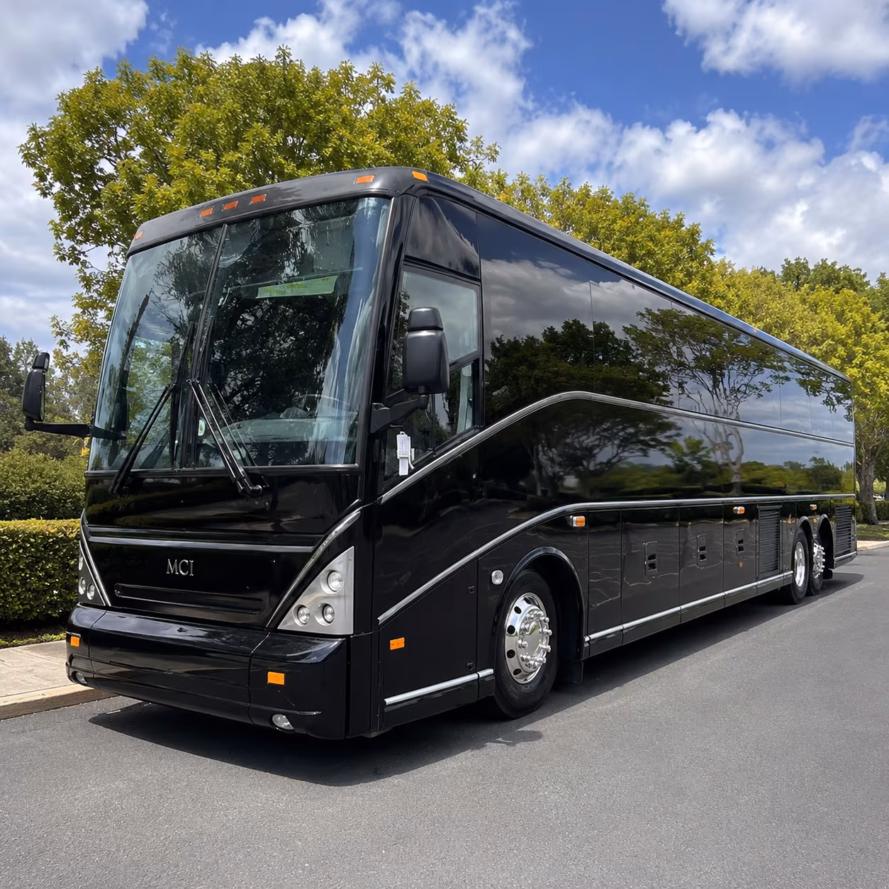 stockton charter bus services exterior
