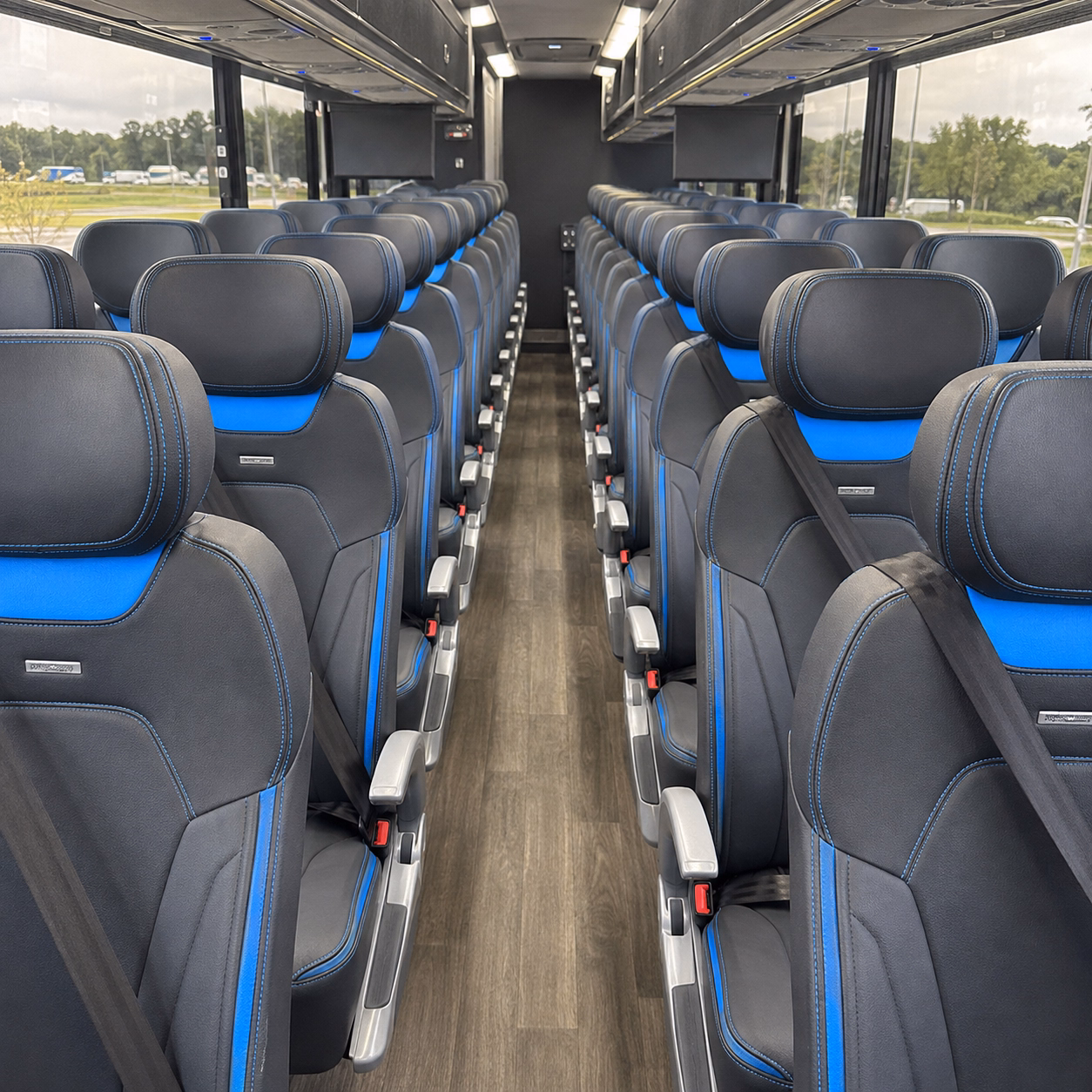 stockton charter bus services interior