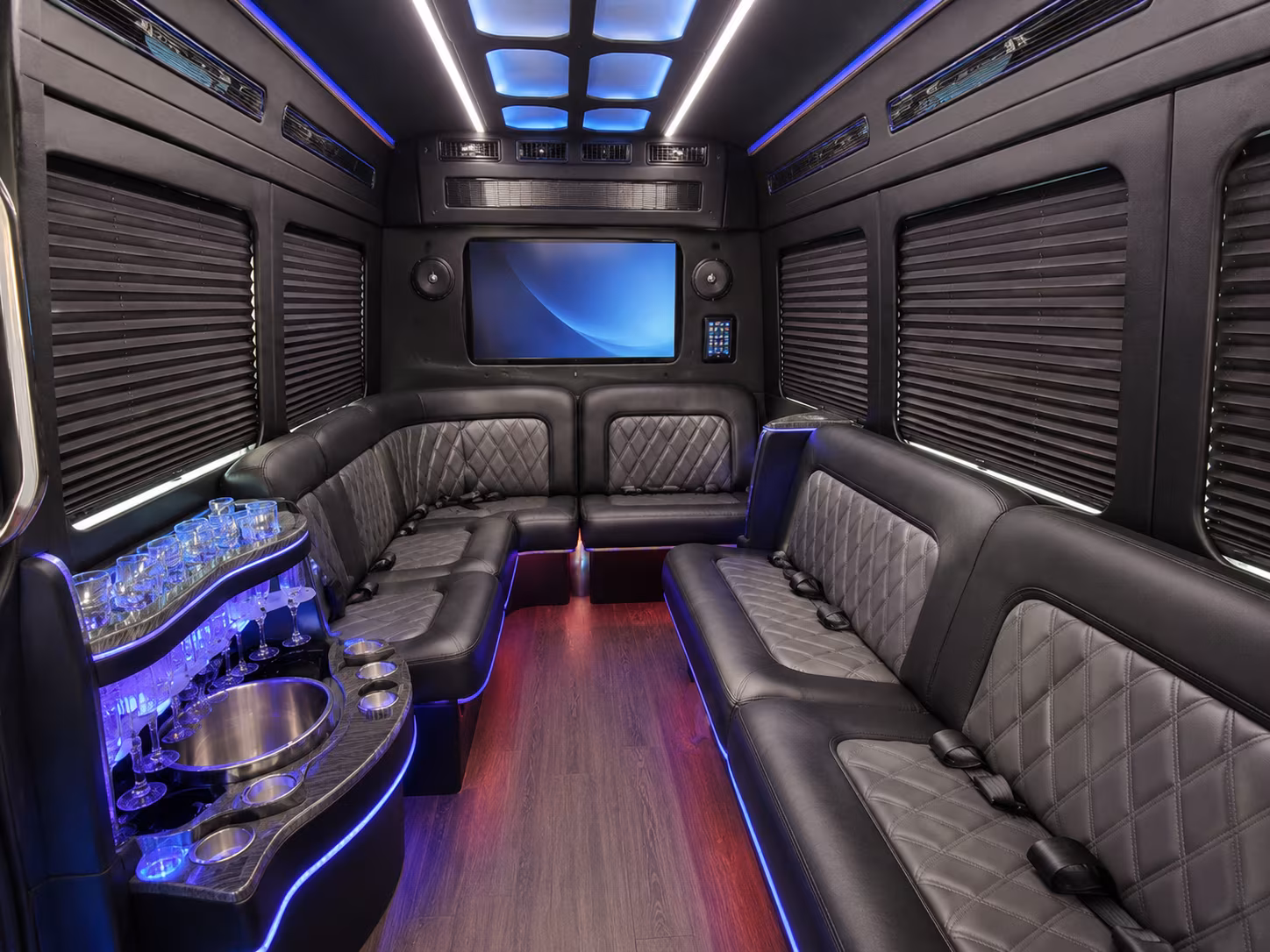 stockton party bus interior